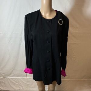 Fattaneh Bahari  Sz 8 Treach Coat With Brooch